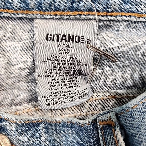 Vintage Gitano High Waisted Mom Jeans 90s Size 10 Tall Y2K Medium Wash - Picture 11 of 12